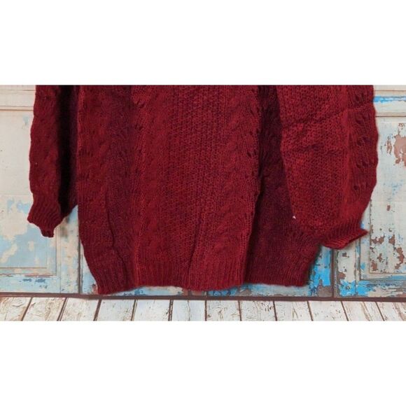 Jessica Simpson Womens Size 2X Red Long Sleeve Crew Neck Pullover Sweater Soft - Picture 5 of 8